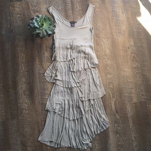 Boho Layered Grey Dress